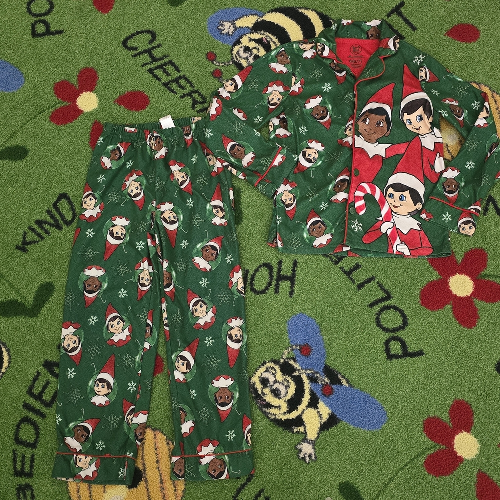 ELF Kids Pajama Set - Festive Green and Red